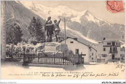 AFSP3-74-0218 - Monument De Saussure Et Le Mont-blanc à Chamoni  - Chamonix-Mont-Blanc