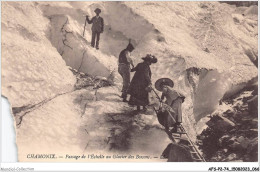 AFSP2-74-0107 - CHAMONIX - Passage De L'échelle Au Glacier Des Bossons  - Chamonix-Mont-Blanc