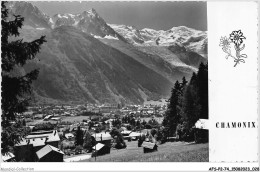 AFSP2-74-0088 - CHAMONIX - Le Mont-blanc Et La Ville De Chaminix Vus Du Belvédère  - Chamonix-Mont-Blanc