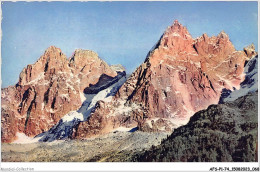 AFSP1-74-0035 - Au Pays Du MONT-BLANC - L'ombre A Envahi La Vallée - Mais Là-haut Tout Flambe Encore Dans Les Derniers - Chamonix-Mont-Blanc