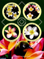 Palau 2018 Plumeria Rubra 4v M/s, Mint NH, Nature - Flowers & Plants - Autres & Non Classés