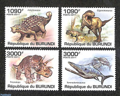 Burundi 2011 Prehistoric Animals 4v, Mint NH, Nature - Fish - Prehistoric Animals - Vissen