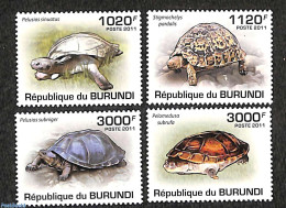 Burundi 2011 Turtles 4v, Mint NH, Nature - Turtles - Other & Unclassified