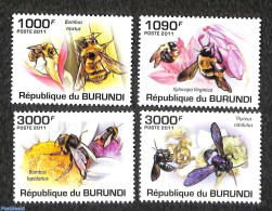 Burundi 2011 Bees 4v, Mint NH, Nature - Bees - Insects - Sonstige & Ohne Zuordnung