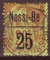 Nossi Be 1893 Y.T.19 O/Used VF/ F - Oblitérés