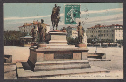 100084/ AJACCIO, La Place Du Diamant Et Le Monument De Napoléon Et De Ses Frères, Hôtel De France - Ajaccio