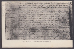 100076/ AJACCIO, L'acte De Baptême De Napoléon 1er - Ajaccio