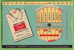 Lisboa - Camisaria Moderna - Calendário 1963 - 1990 - Publicidade - Comercial - Portugal - Tamaño Pequeño : 1961-70