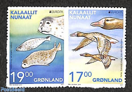 Greenland 2021 Europa, Endangered Animals 2v S-a, Mint NH, History - Nature - Europa (cept) - Birds - Sea Mammals - Neufs
