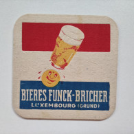 Sous-bock Bieres Funck Bricher Luxembourg Onse Be'er Ass Gud - Beer Mats