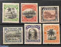 Penrhyn 1920 Definitives 6v, Unused (hinged), History - Nature - Transport - Explorers - Trees & Forests - Ships And B.. - Explorers