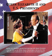 Marshall Islands 2021 Queen Elizabeth II With Pres. Ford S/s, Mint NH, History - Performance Art - American Presidents.. - Königshäuser, Adel