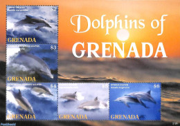 Grenada 2021 Dolphins 5v M/s, Mint NH, Nature - Sea Mammals - Autres & Non Classés