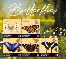 Marshall Islands 2022 Butterflies 5v M/s, Mint NH, Nature - Butterflies - Other & Unclassified