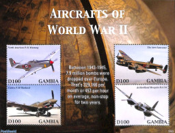 Gambia 2022 World War II Aircraft 4v M/s, Mint NH, History - Transport - World War II - Aircraft & Aviation - Seconda Guerra Mondiale