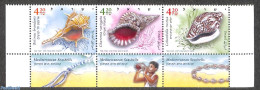 Israel 2022 Shells 3v [::], Mint NH, Nature - Shells & Crustaceans - Unused Stamps