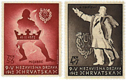 723298 MNH CROACIA 1942 RECUERDO DE LOS PATRIOTAS CROATAS - Croacia