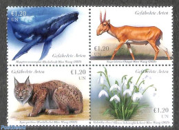 United Nations, Vienna 2023 Endangered Animals 4v [+], Mint NH, Nature - Animals (others & Mixed) - Cat Family - Flowe.. - Other & Unclassified