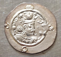 SASANIAN KINGS. Hormazd IV. 579-590 AD. Silver Drachm Year 10  Mint Kirman - Iran