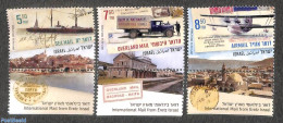 Israel 2023 International Post 3v, Mint NH, Transport - Post - Stamps On Stamps - Automobiles - Aircraft & Aviation - .. - Ongebruikt