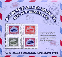 Saint Vincent & The Grenadines 2018 First Airmail Centenary 4v M/s, Mint NH, Transport - Post - Stamps On Stamps - Air.. - Correo Postal