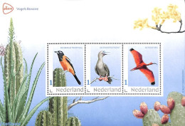 Netherlands - Personal Stamps TNT/PNL 2024 Birds Of Bonaire 3v M/s, Mint NH, Nature - Birds - Andere & Zonder Classificatie