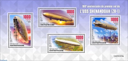 Central Africa 2023 USS Shenandoah (ZR-1), Mint NH, Transport - Aircraft & Aviation - Zeppelins - Airplanes