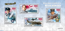 Central Africa 2023 Battle Of Bismarck Sea, Mint NH, History - Transport - Militarism - World War II - Aircraft & Avia.. - Militares