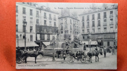 CPA (44) Nantes. La Place Royale Et La Fontaine. Animation. Attelages.  (8A.688) - Nantes