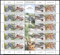 Bosnia Herzegovina - Serbian Adm. 2005 Snakes M/s, Mint NH, Nature - Reptiles - Snakes - Otros & Sin Clasificación