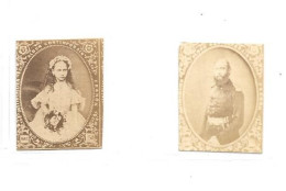 EE08 - MINIATURES PHOTOGRAPHIQUES LALLIER - FAMILLE ROYALE ANGLAISE - BEATRICE DE SAXE - GEORGE DE TIPPERARY - Sonstige & Ohne Zuordnung
