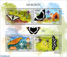 Niger 2023 Scouts, Mint NH, Nature - Sport - Butterflies - Scouting - Niger (1960-...)