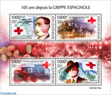 Niger 2023 Spanish Flu, Mint NH, Health - Nature - Red Cross - Horses - Rode Kruis