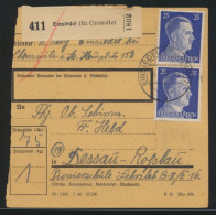 Deutsches Reich Brief 793 MEF Per 3 Paketkarte Einsiedel Chemnitz Dessau Roslau - Covers & Documents