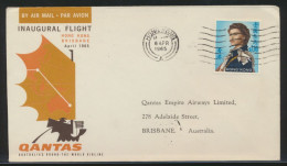 Flugpost Airmail Hong Kong Brisbane Australien Cover Asia To Australia - Avions