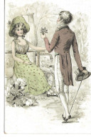 FANTAISIE ROMANCE  (homme Debout)  Cachet G. Poulin  -  Hôtel Café Restaurant De La Renaissance  Bois Le Roi - Bois Le Roi