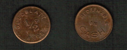 U.S.A.   GOLDBLATT BROS.---CHICAGO ILL. 1/2 CENT TOKEN (CONDITION AS PER SCAN) (T-182) - Firma's