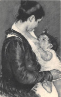 ILLUSTRATEUR - MARY CASSATT - "MERE ALLAITANT SON ENFANT" - NU FEMININ  - Autres & Non Classés