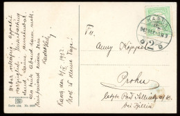 KASSA 1912. Old Postcard With Perfin Stamp - Cartas & Documentos