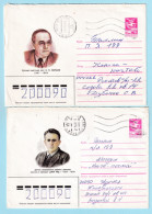 USSR 1987.0327. Writers. Prestamped Covers (2), Used - 1980-91