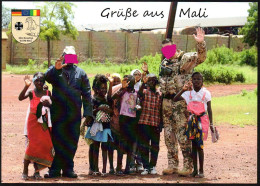 Grüße Aus Mali Carte Postcard Feldpost Bundeswehr  DEU EinsKtgt EUTM Mali Happiness In Mali – Le Bonheur Au Mali - Autres & Non Classés