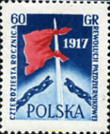 727000 MNH POLONIA 1957 40 ANIVERSARIO DE LA REVOLUCION RUSA DE OCTUBRE - Ongebruikt