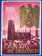 Ansichtskarte Ganzsache Danzig Ist Deutsch WHW Kriegspostkarte Deutsches Reich - Guerra 1939-45