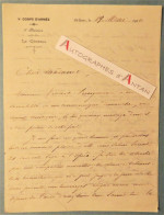 ● L.A.S 1910 Général Albert D'AMADE - Orléans - Vè Corps D'Armée - Vincens Bouguereau - Lettre - Toulouse / Fronsac - Politicians  & Military