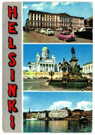 Helsinki Multi-view Postcard Finland 1966 Used Posted To Tallinn, Soviet Estonia. Publisher Kuultokuva - Finnland