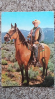 CPSM CHEVAL CAVALIER STYLE COW BOY SHERIFF SHERIF BONANZA BEN  TRACES COLLE AU DOS - Pferde