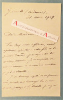 ● L.A.S 1909 Général Albert D'AMADE - Joinville (Ardennes) Cavalerie Garnison De Lyon - Bouguereau - Né Toulouse Lettre - Politicians  & Military