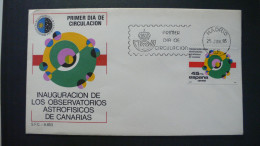 ESPAÑA 1985 - SPD - FDC - OBSERVATORIOS ASTROFISICOS DE CANARIAS - EDIFIL 2802 - FDC