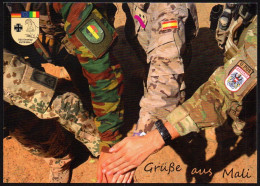 Grüße Aus Mali Carte Postcard Feldpost Bundeswehr  DEU EinsKtgt EUTM Mali Hand In Hand Zusammen - Other & Unclassified