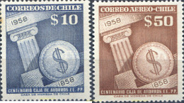 728537 MNH CHILE 1958 CENTENARIO DE LA CAJA DE AHORROS - Cile